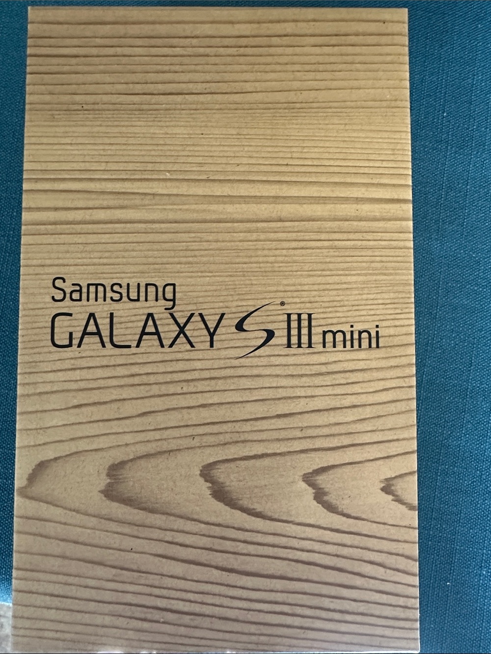 Samsung Galaxy S III mini 4G cellphone with- Wood Grain Brown Box. No charger.